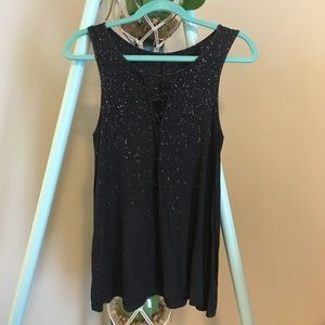 Long American Eagle Bleached Tank